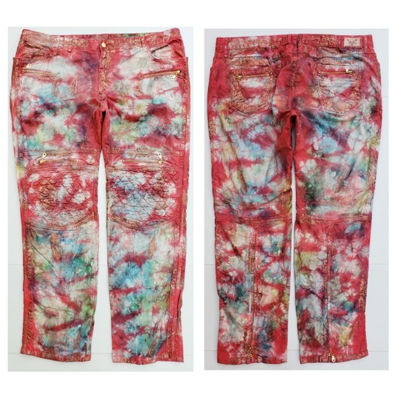 New Men's ROBIN'S JEAN sz 44 Racer Slim Moto Jeans - Picture 2 of 8